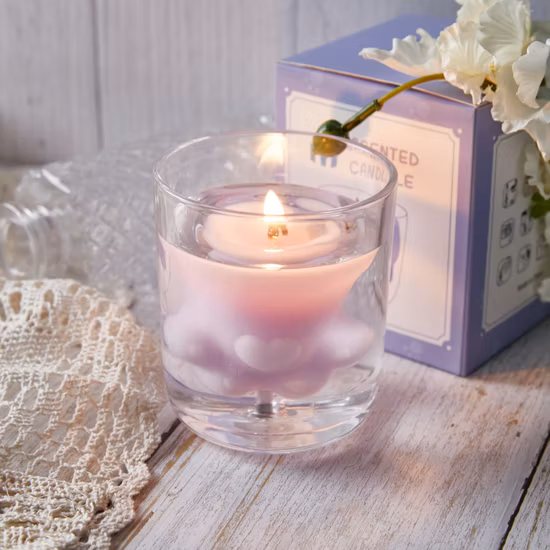 Marca própria fabricante chinês 5 onças de vidro perfumado vela de cera de soja para presente para decoração de casa